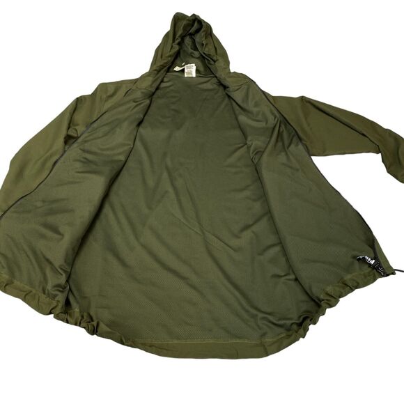 Victoria's Secret PINK Anorak Jacket Womens M Olive Mesh Lined Hooded Full Zip - Picture 13 of 16